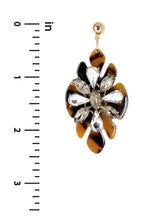 Acetate Rhinestone Flower Dangle Earring | Mixtshop LLC