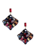 Acetate Rhinestone Square Dangle Earring | Mixtshop LLC