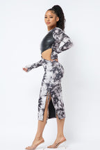 Tie Dye Long Sleeve Midi Dress | Mixtshop LLC