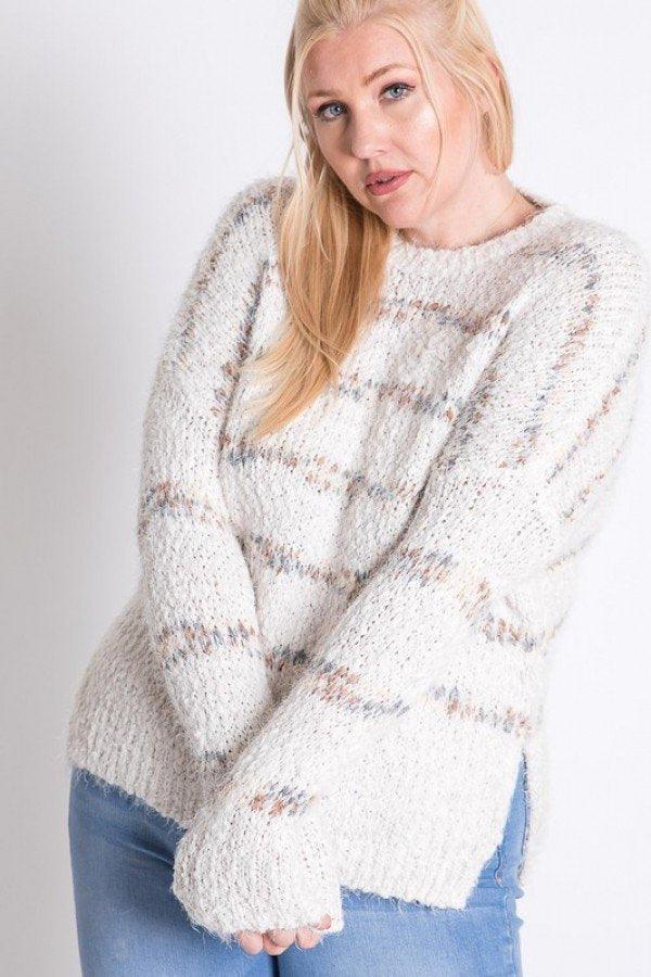 Plus Sweater With Stripe Detail Secondary image