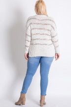 Plus Sweater With Stripe Detail | Mixtshop LLC