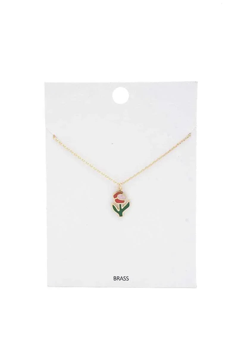 Flower Charm Necklace | Mixtshop LLC