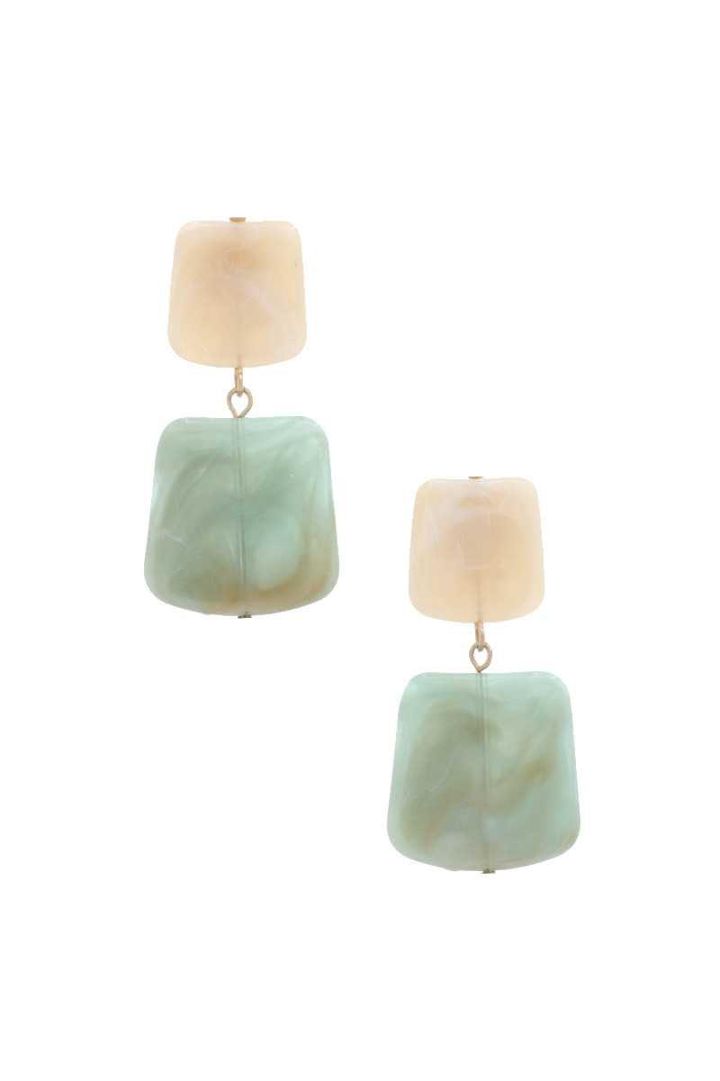 Acetate Resin Square Drop Earring | Mixtshop LLC Main image