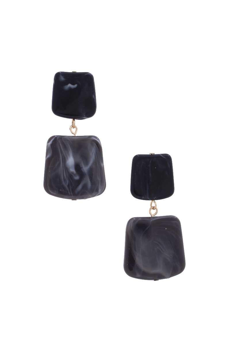 Acetate Resin Square Drop Earring Secondary image
