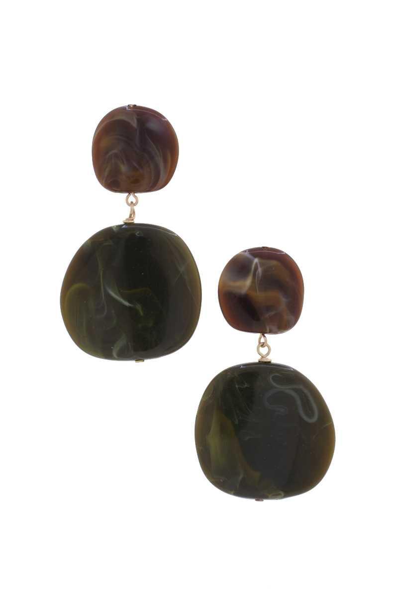 Acetate Resin Double Circle Earring Secondary image