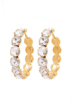 Rhinestone 3.25 Inch Classic Hoop Earring | Mixtshop LLC