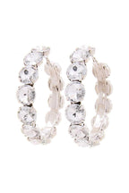 Rhinestone 3.25 Inch Classic Hoop Earring | Mixtshop LLC