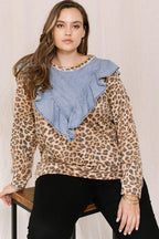 Contrast Washed Denim Top | Mixtshop LLC