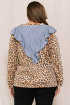 Contrast Washed Denim Top | Mixtshop LLC