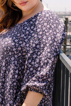 Tiny Floral Printed Square Neckline Top | Mixtshop LLC