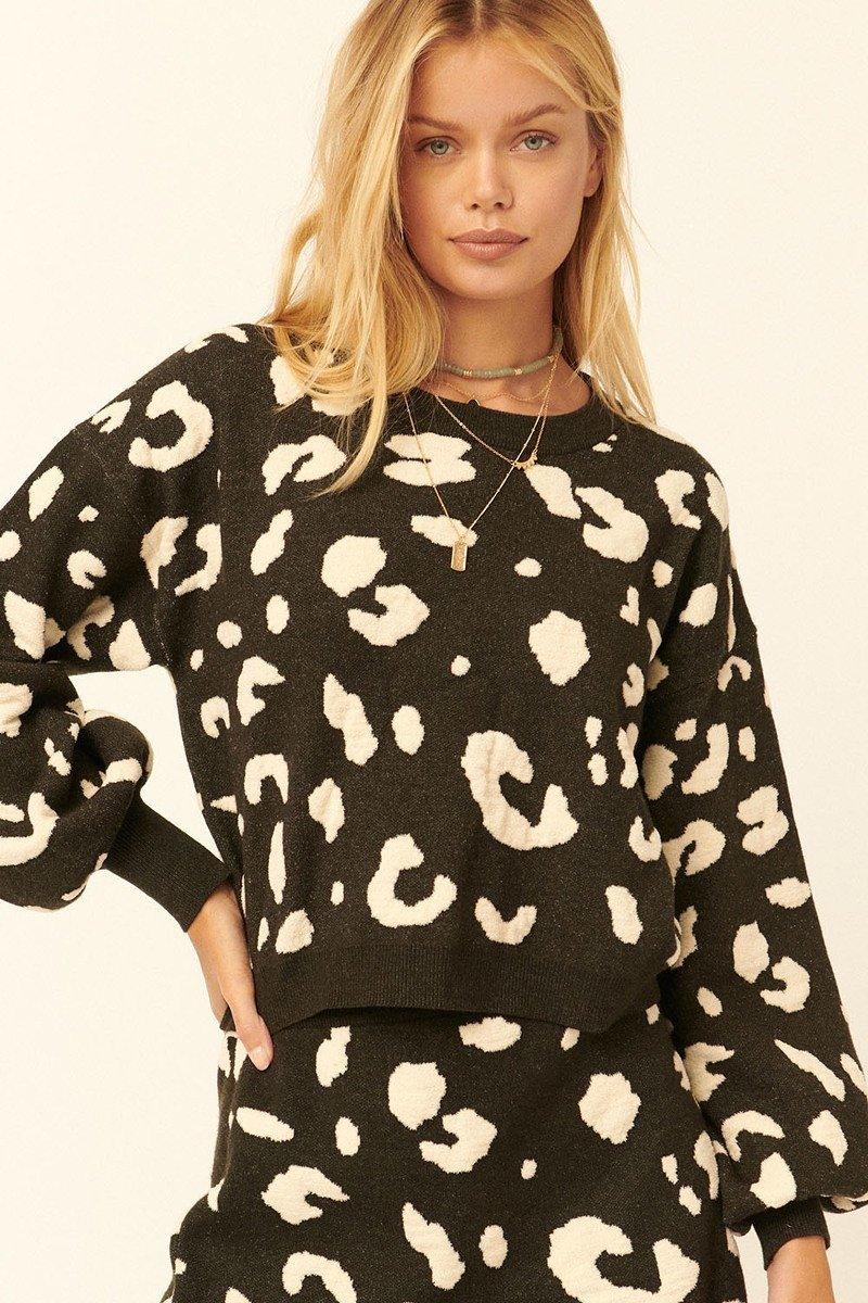 A Leopard Print Pullover Sweater | Mixtshop LLC Main image