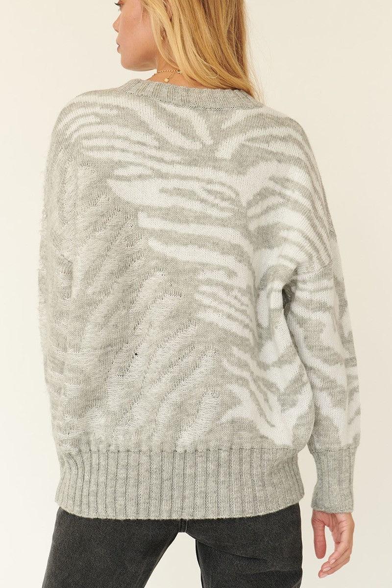 A Zebra Print Pullover Sweater | Mixtshop LLC