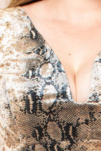 Velour Snake Print Plus Mini Dress | Mixtshop LLC