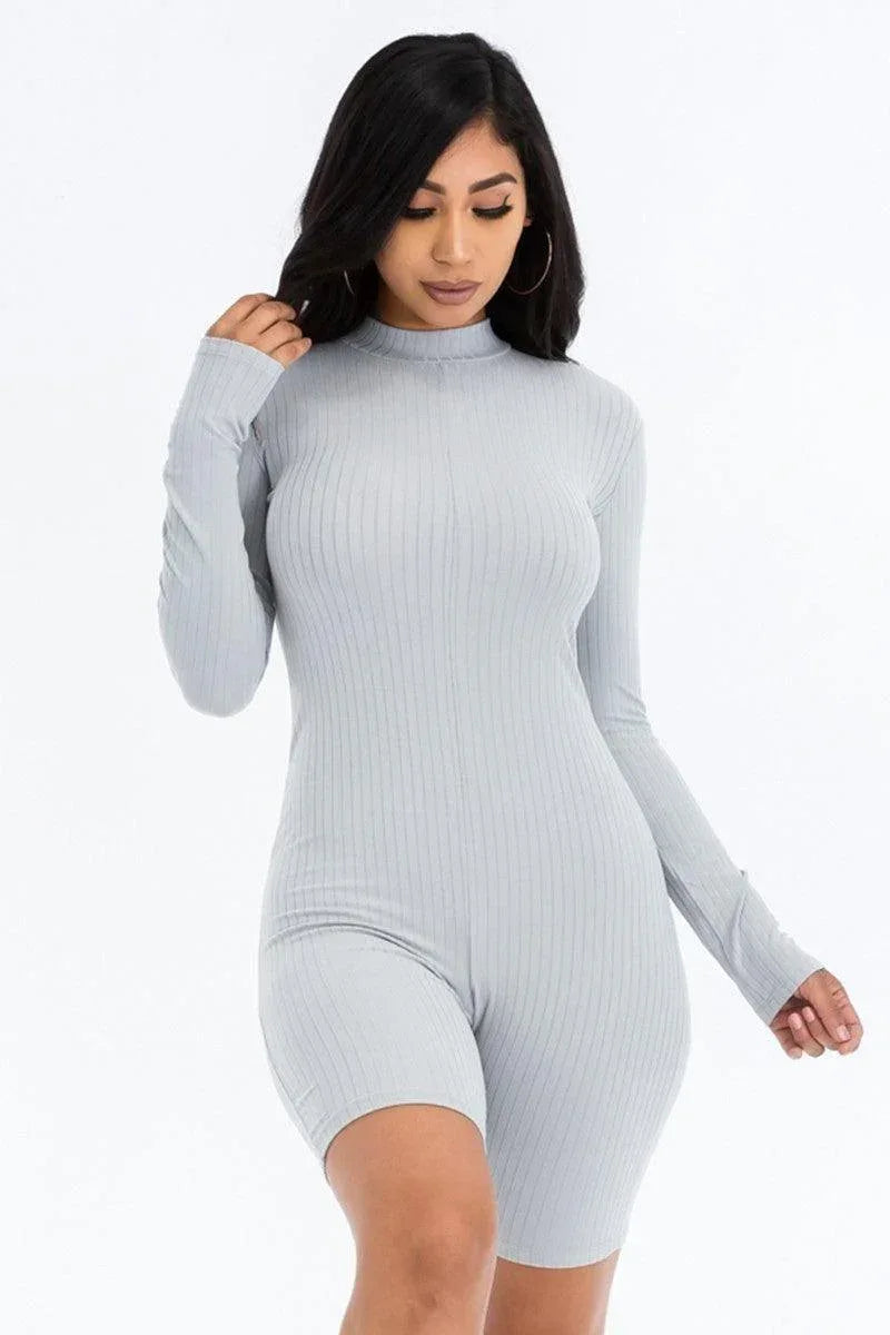 Ribbed Knit Romper | Mixtshop LLC Main image