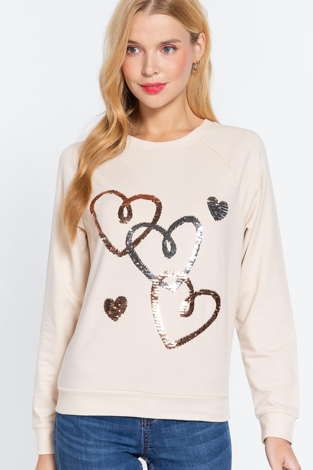 Sequins French Terry Pullover Top | Mixtshop LLC Main image