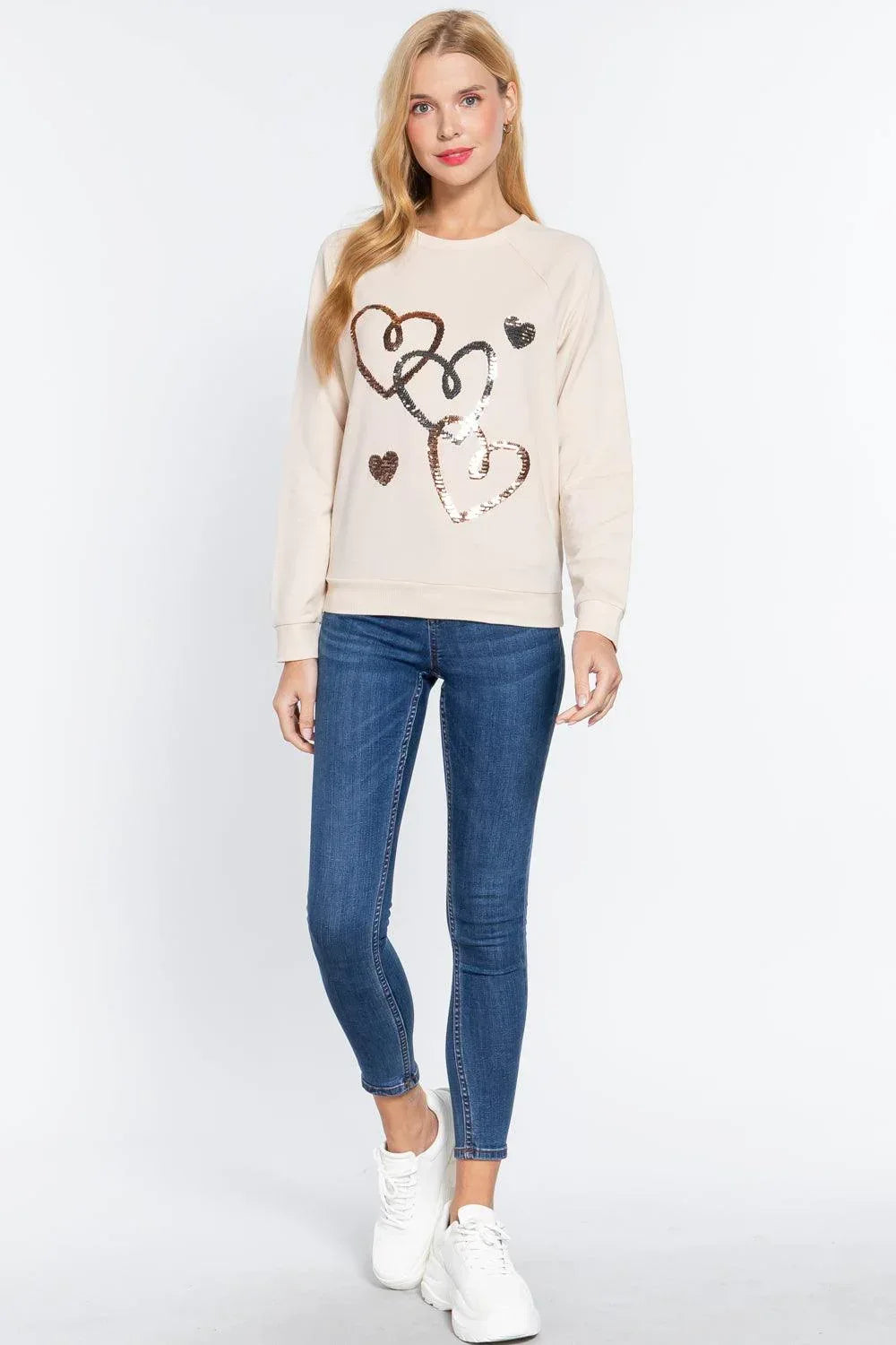 Sequins French Terry Pullover Top Secondary image