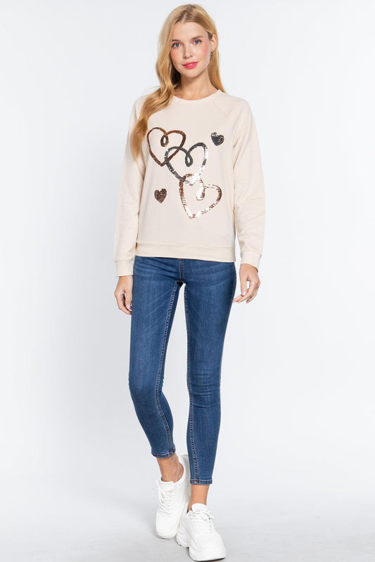 Sequins French Terry Pullover Top | Mixtshop LLC