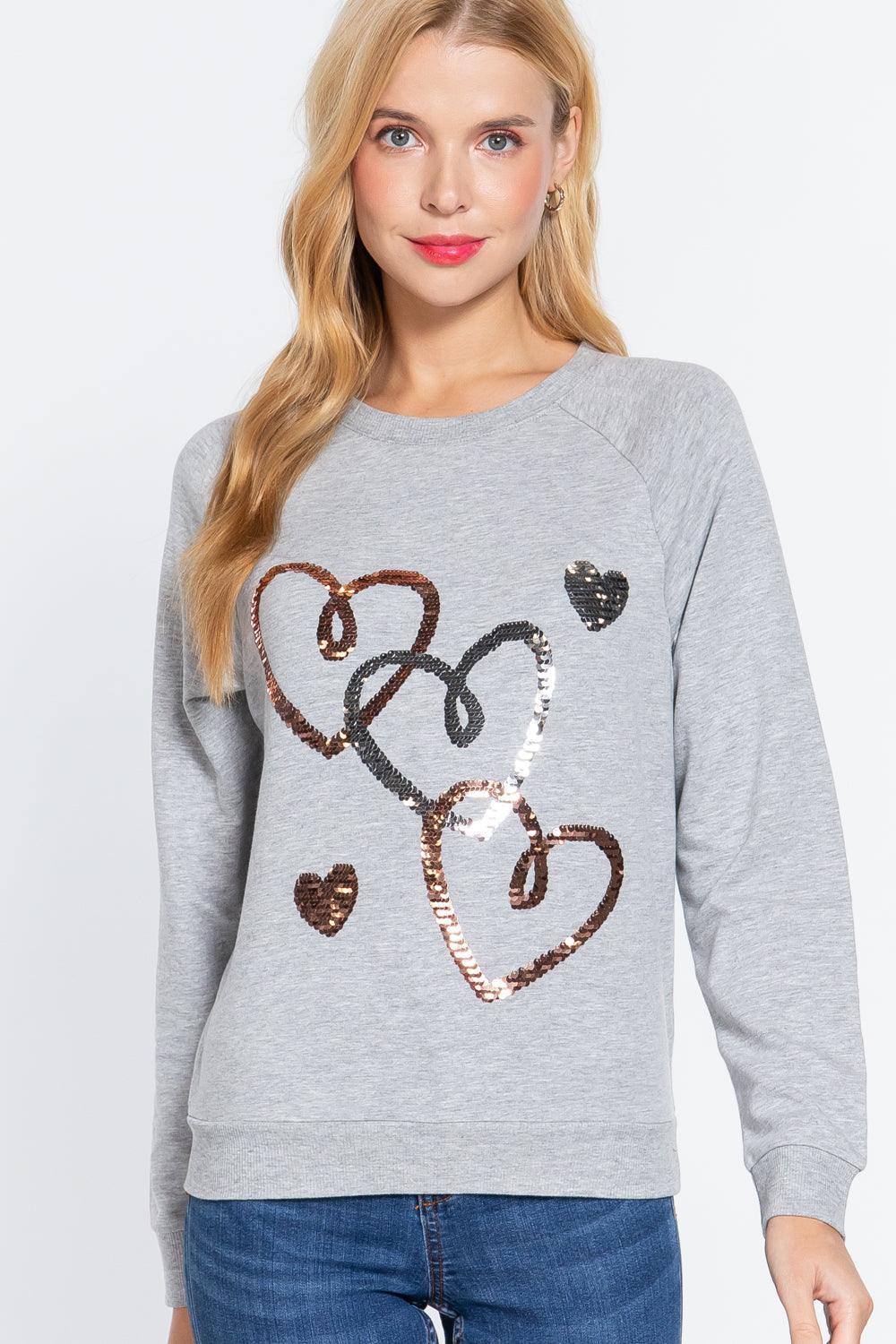 Sequins French Terry Pullover Top | Mixtshop LLC Main image