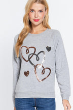 Sequins French Terry Pullover Top | Mixtshop LLC