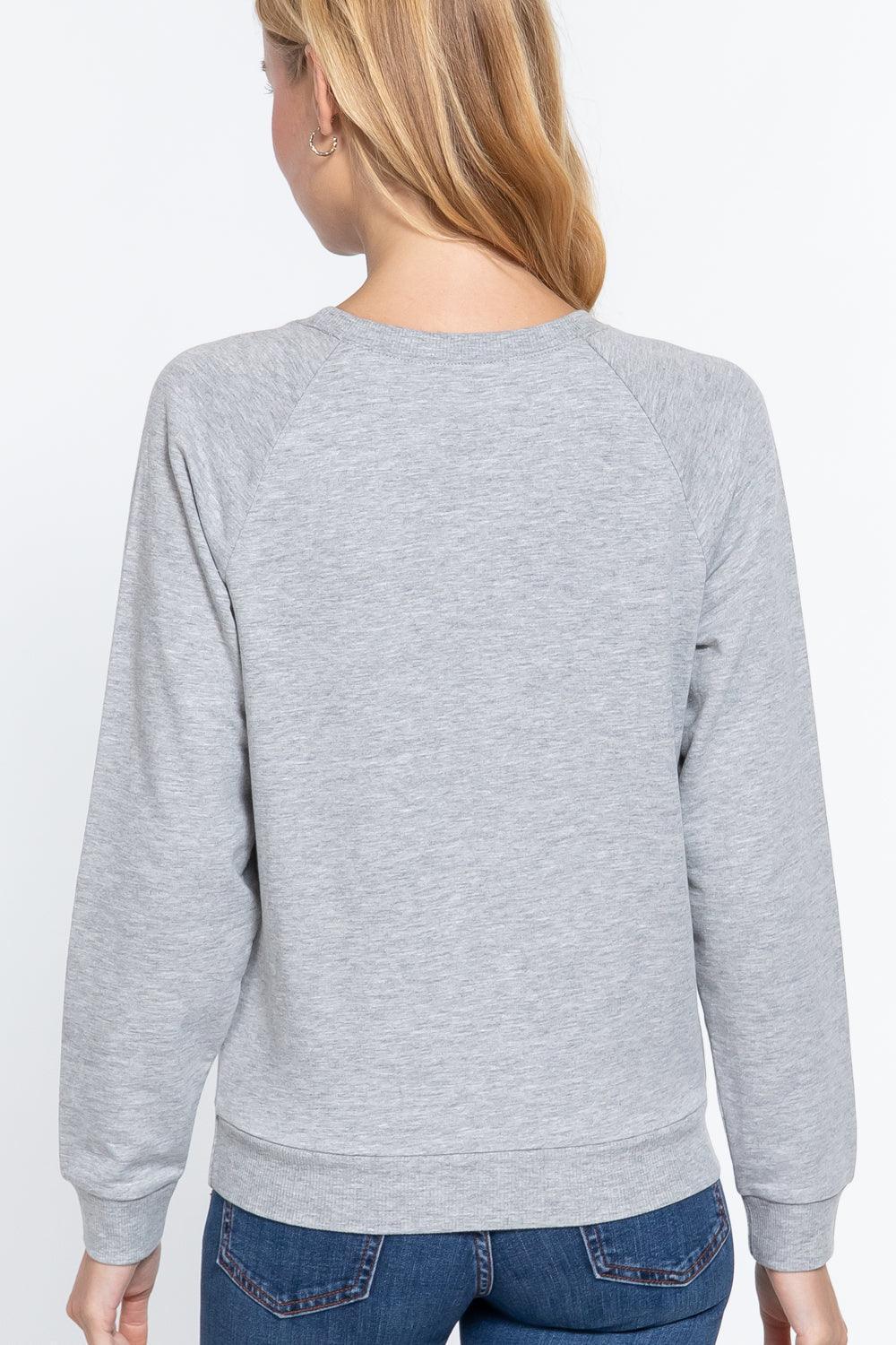 Sequins French Terry Pullover Top | Mixtshop LLC