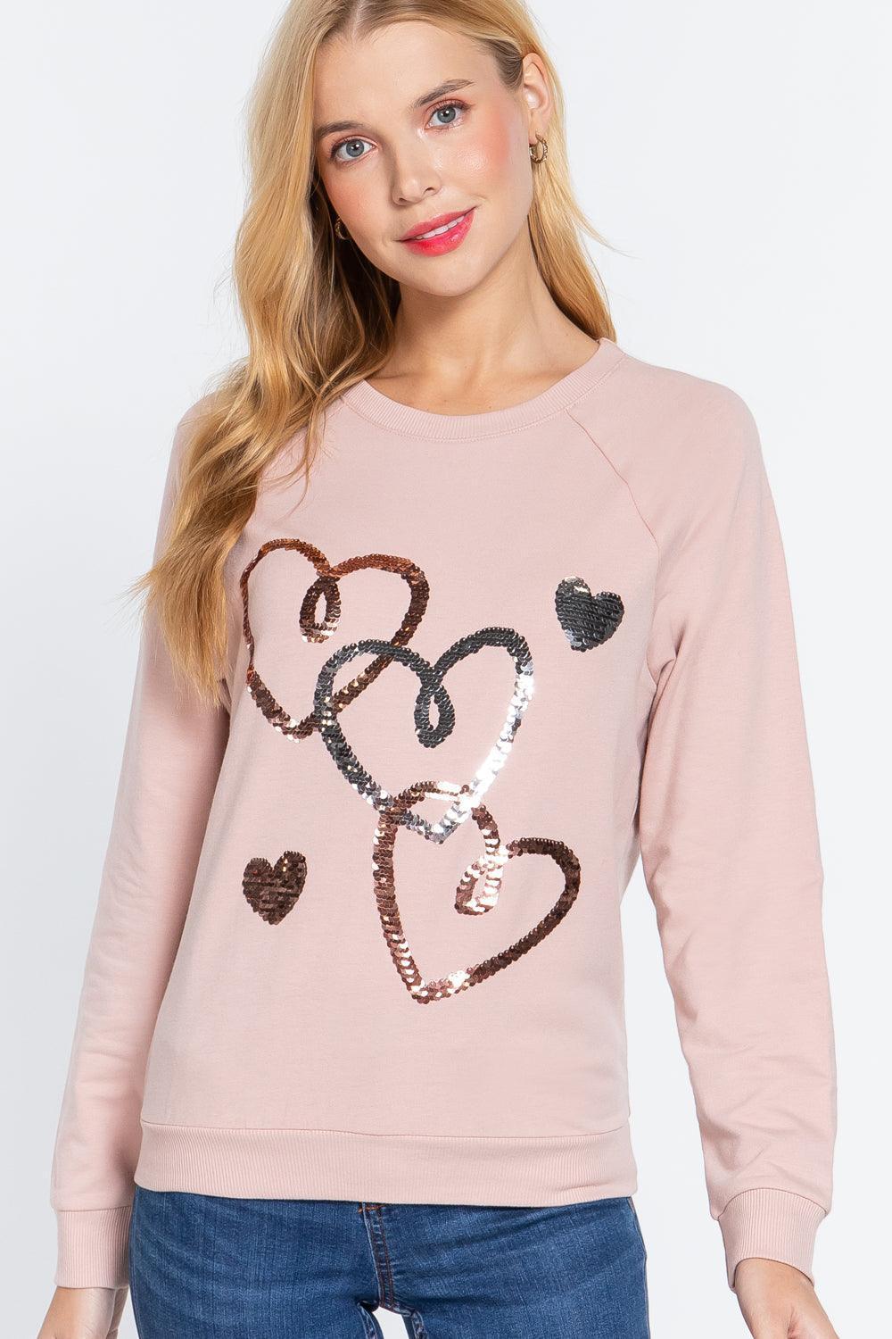 Sequins French Terry Pullover Top | Mixtshop LLC Main image