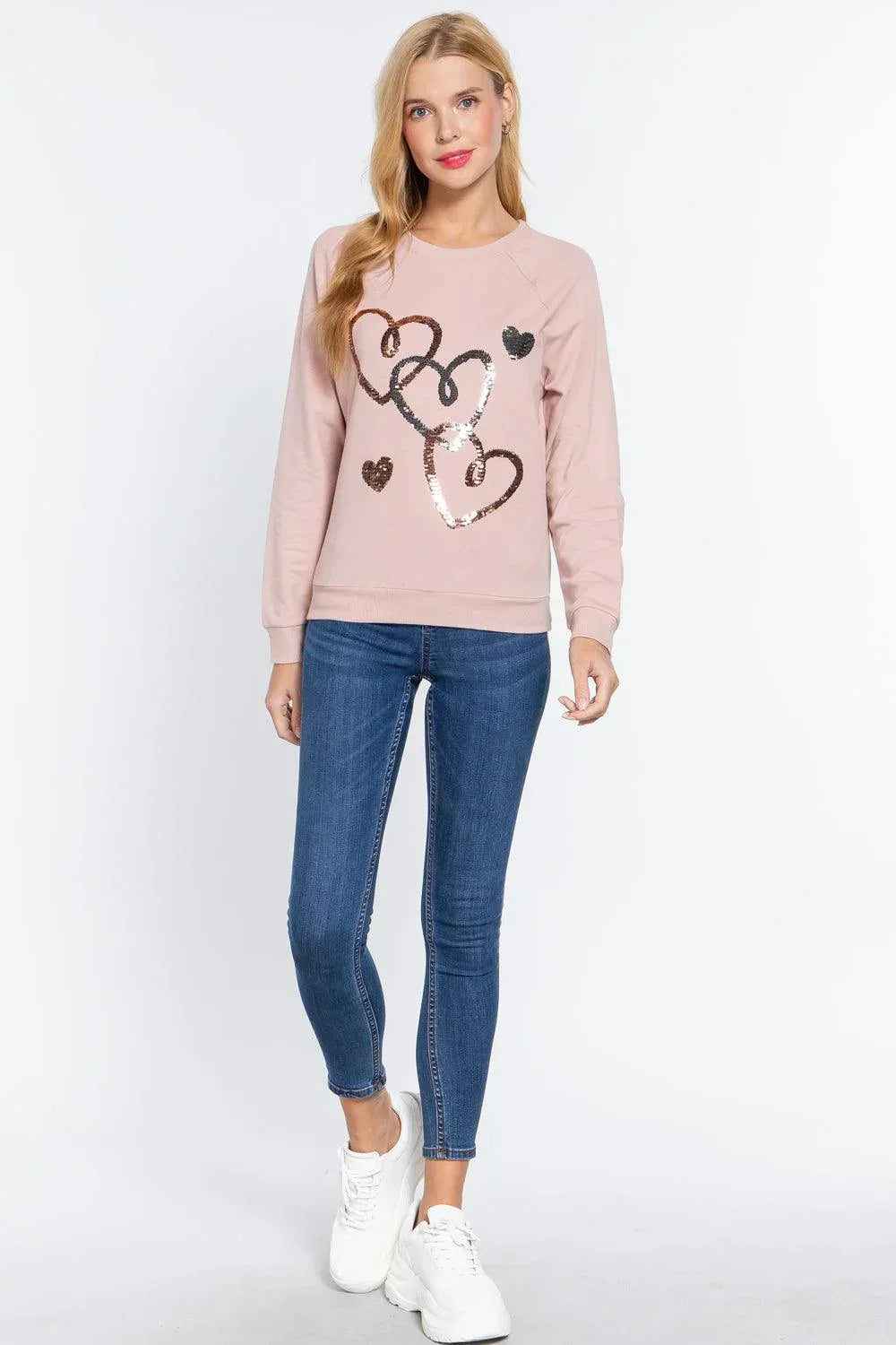 Sequins French Terry Pullover Top Secondary image