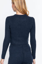 Long Slv Crew Neck Sweater Top | Mixtshop LLC