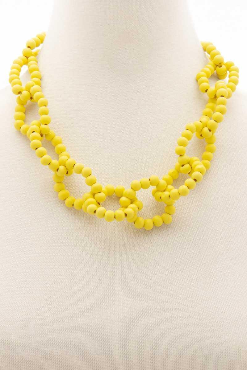Color Wood Bead O Link Necklace | Mixtshop LLC