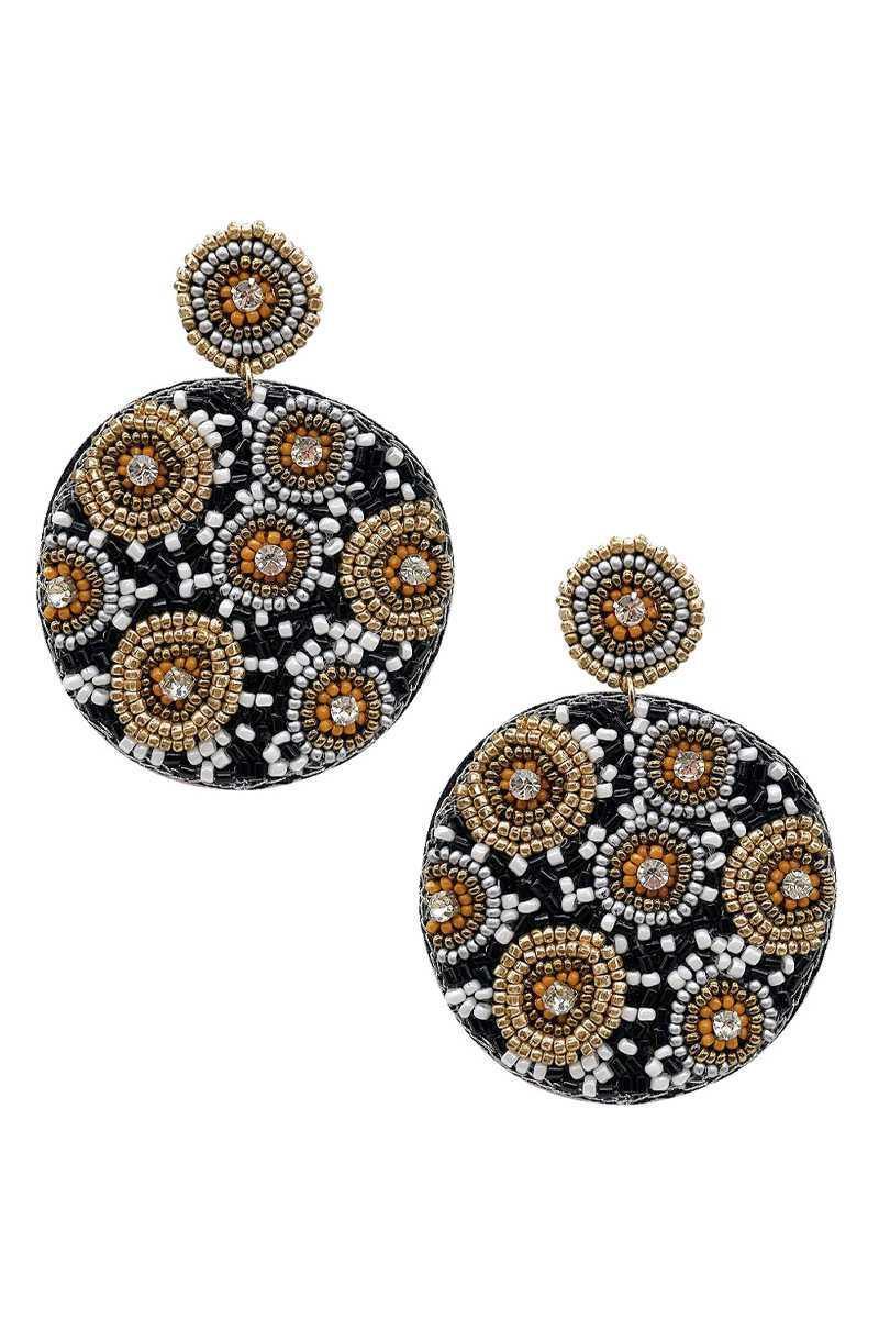 Seed Bead Round Dangle Earring | Mixtshop LLC Main image
