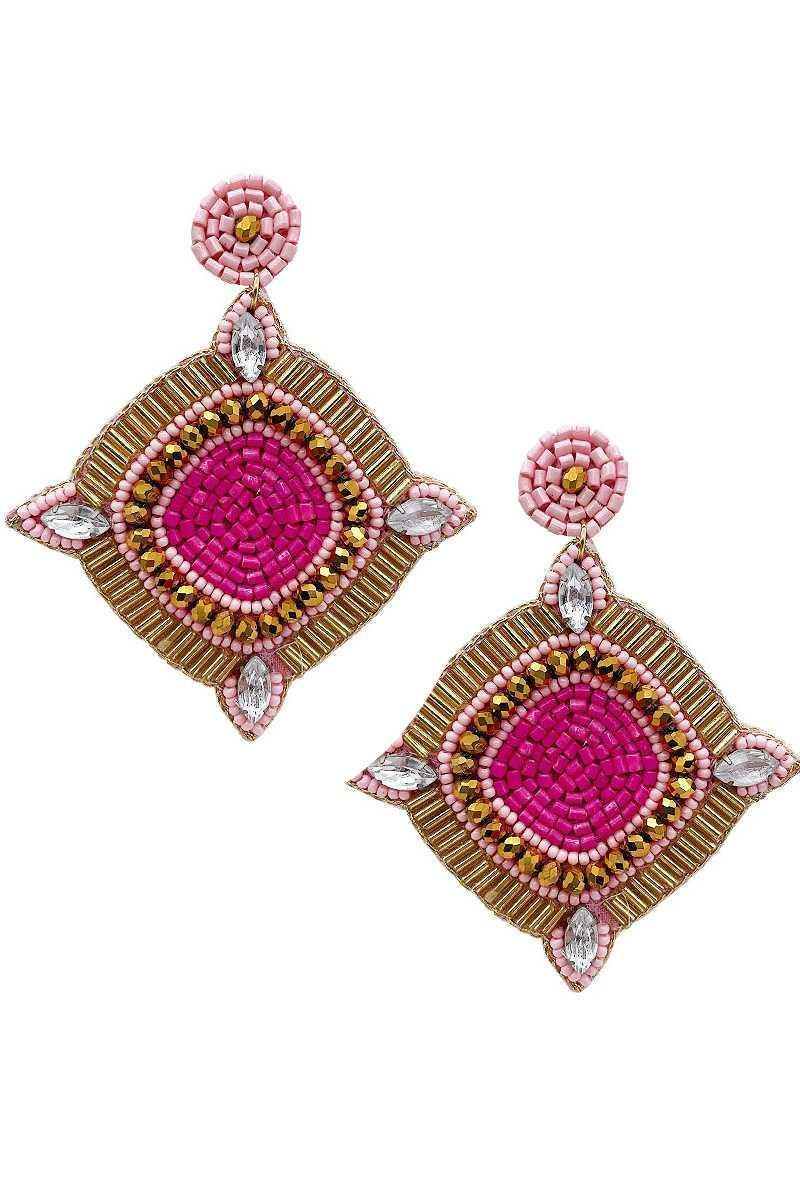 Seed Crystal Bead Dangle Earring | Mixtshop LLC Main image