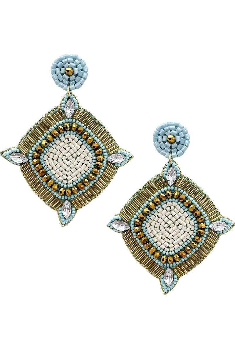 Seed Crystal Bead Dangle Earring Secondary image