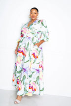 Puff Sleeve Button Front Dress | Mixtshop LLC