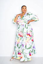 Puff Sleeve Button Front Dress | Mixtshop LLC