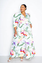 Puff Sleeve Button Front Dress | Mixtshop LLC