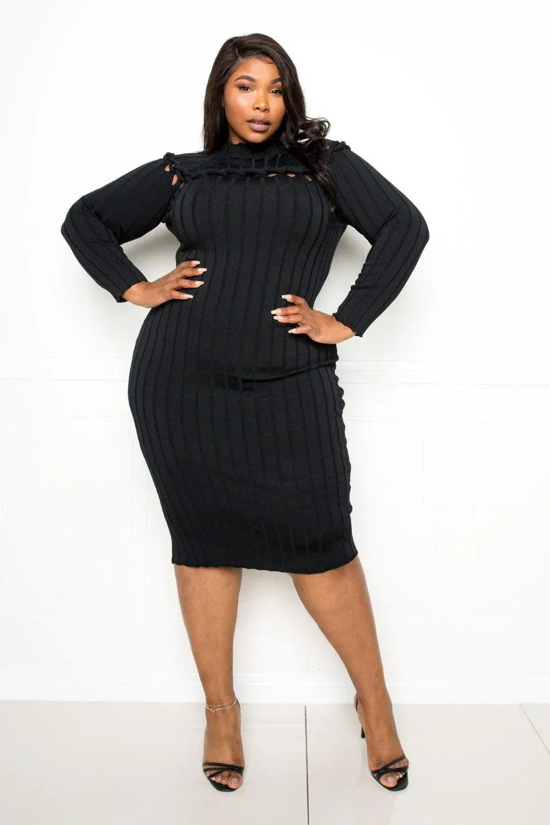 Bodycon Sweater Dress With Knot Detail Secondary image