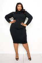 Bodycon Sweater Dress With Knot Detail | Mixtshop LLC
