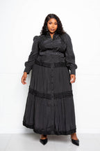 Belted Shirt Dress With Ruffle Detail | Mixtshop LLC