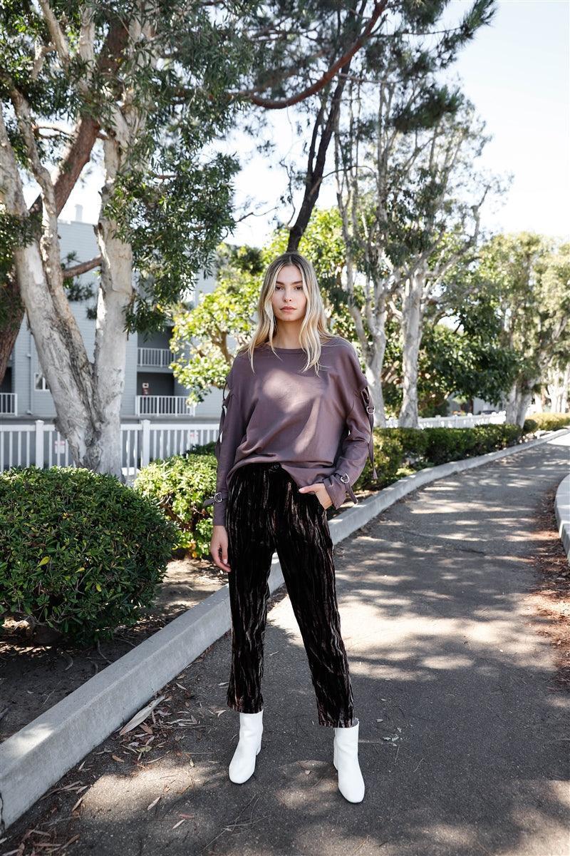 Long Sleeve Cut-out Sweater Secondary image