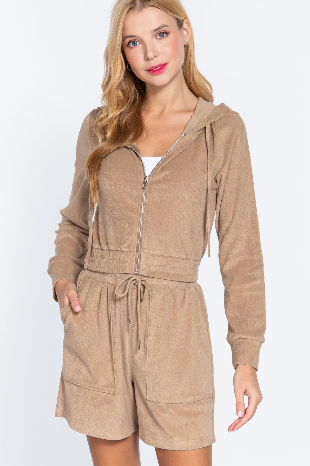 Hoodie Terry Towelling Jacket Secondary image