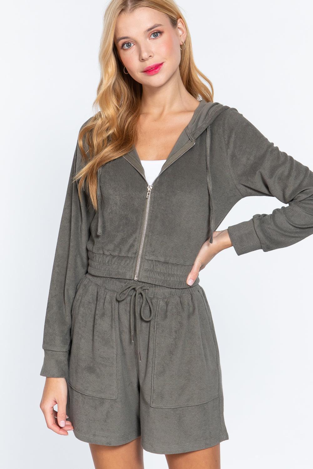 Hoodie Terry Towelling Jacket Secondary image