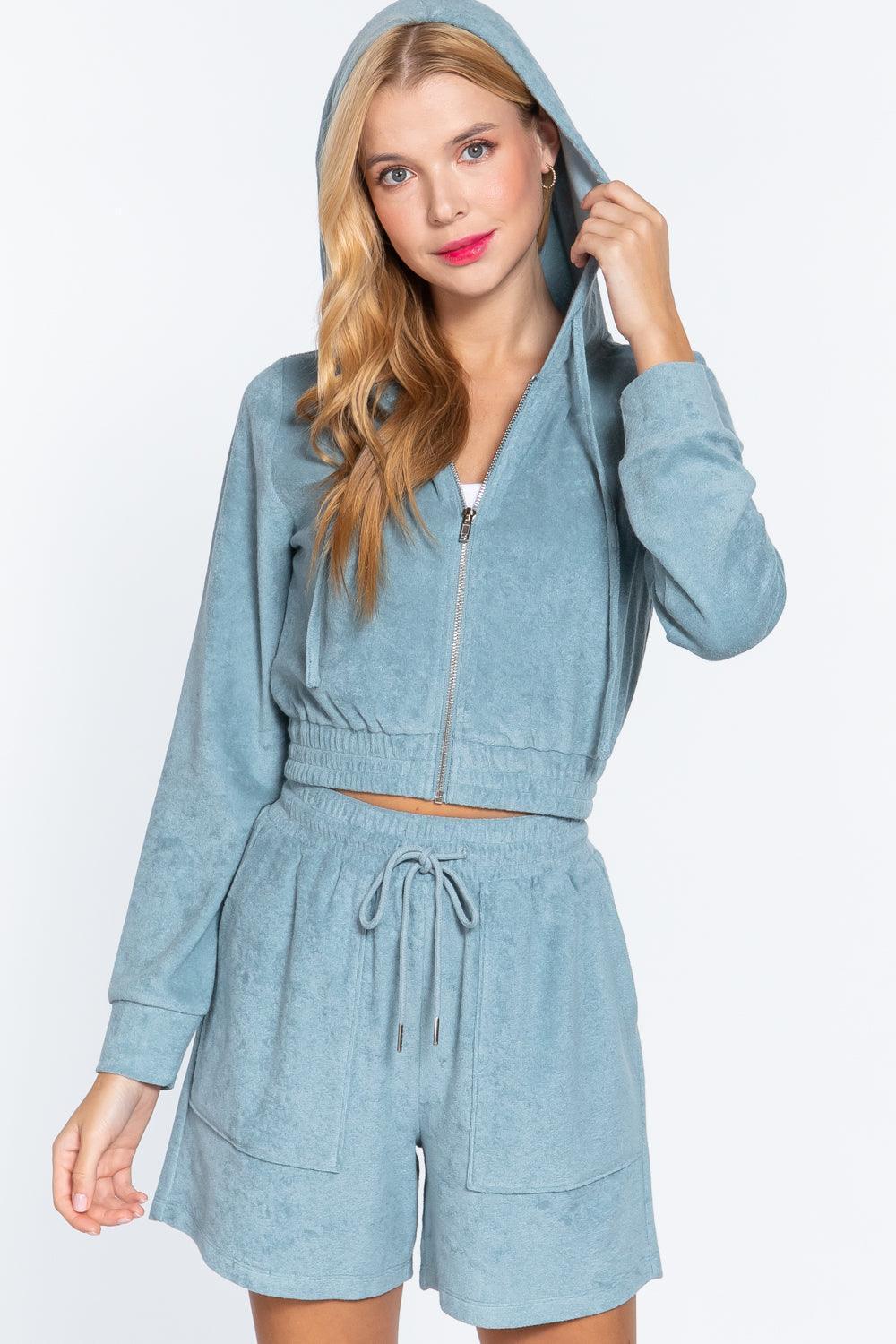 Hoodie Terry Towelling Jacket | Mixtshop LLC Main image