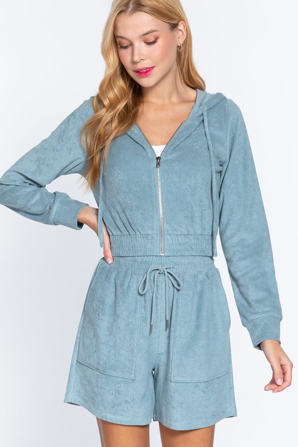 Hoodie Terry Towelling Jacket Secondary image