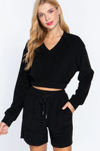 Elasticized Hem Terry Towelling Top | Mixtshop LLC