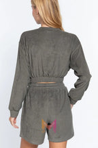 Elasticized Hem Terry Towelling Top | Mixtshop LLC