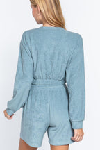 Elasticized Hem Terry Towelling Top | Mixtshop LLC