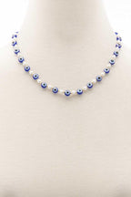 Evil Eye Pearl Bead Necklace | Mixtshop LLC