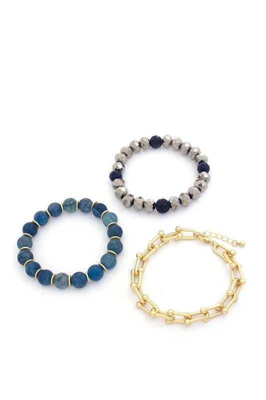 U Link Stone Beaded Bracelet Set. | Mixtshop LLC