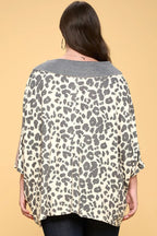 Multi Print Oversized V-neckline | Mixtshop LLC