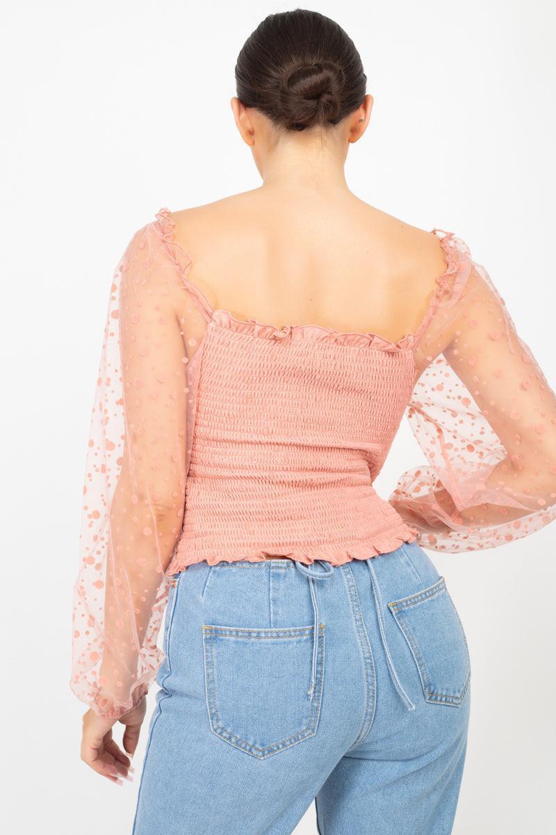 Square Neck Smocking Top | Mixtshop LLC