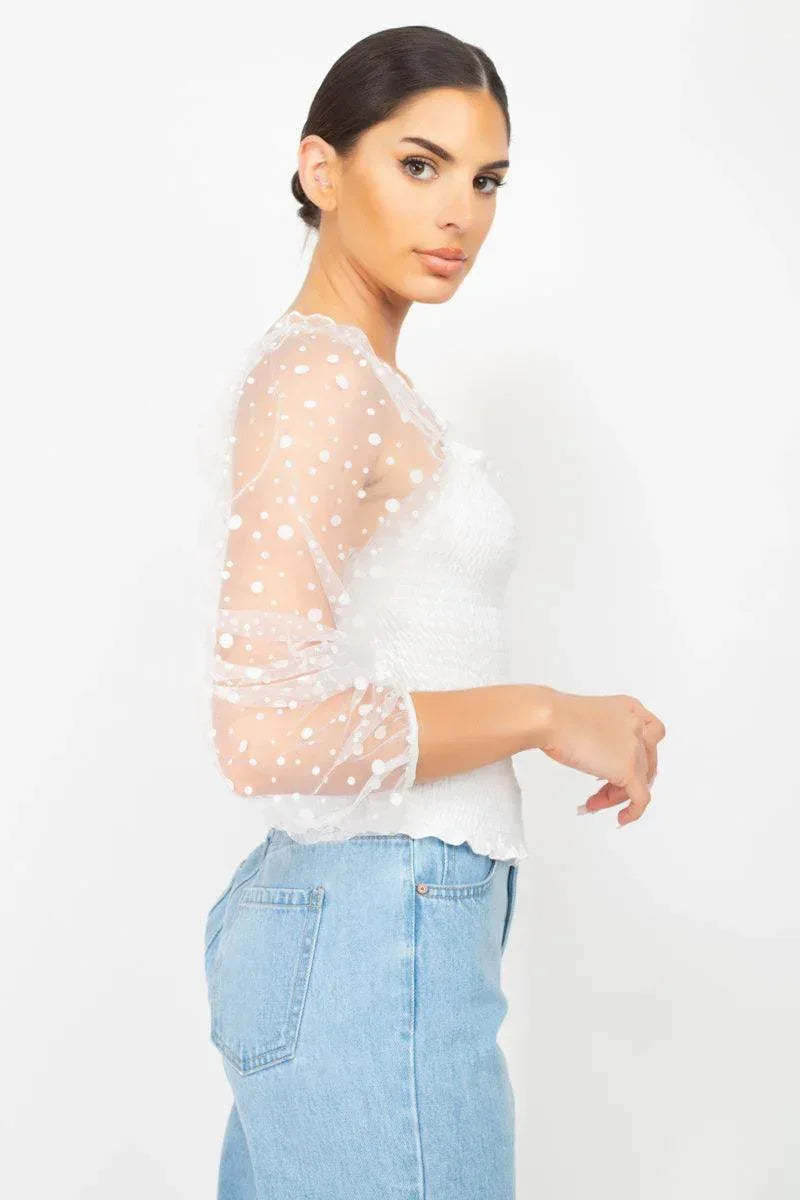 Square Neck Smocking Top | Mixtshop LLC